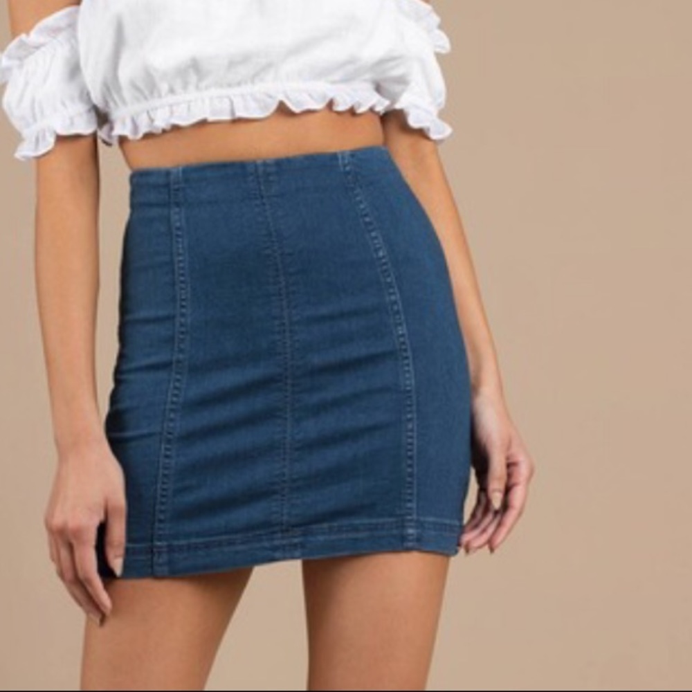 Free People denim skirt